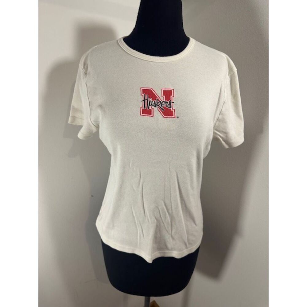 Vintage Nebraska Huskers White Tee CARGO Sports Apparel   8663  XL